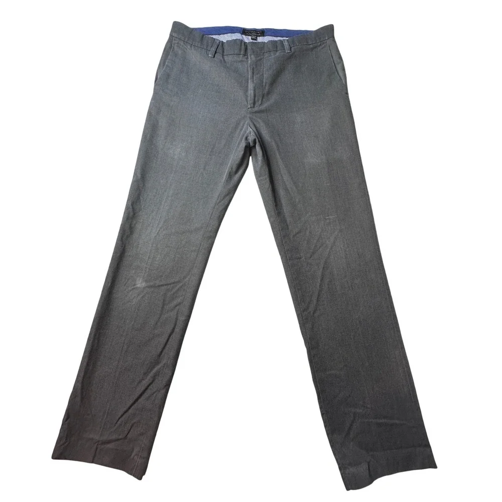 Banana‎ Republic Pants Mens 33x32 Gray Tailored Slim Fit Non-Iron Chinos Casual